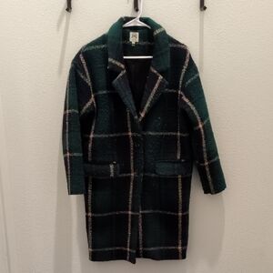 J+J Plaid Coat, XS